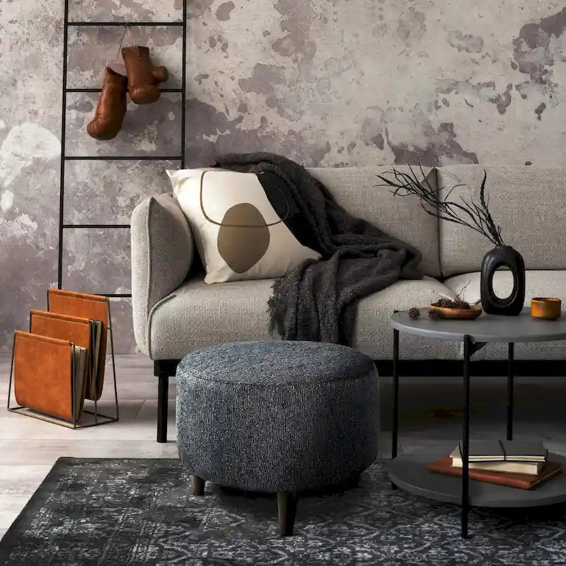 Pouf rond rembourré MJL Furniture Sophia Text2Olivia