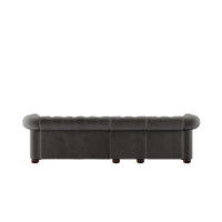 Canapé Chesterfield extra long Knightsbridge gris par iNSPIRE Q Artisan