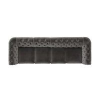 Canapé Chesterfield extra long Knightsbridge gris par iNSPIRE Q Artisan