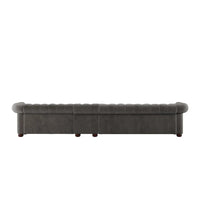 Canapé Chesterfield extra long Knightsbridge gris par iNSPIRE Q Artisan