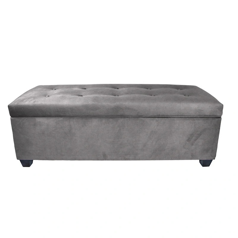 Banc de rangement en lin capitonné Sole Secret Obsession