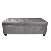 Banc de rangement en lin capitonné Sole Secret Obsession