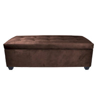 Banc de rangement en lin capitonné Sole Secret Obsession