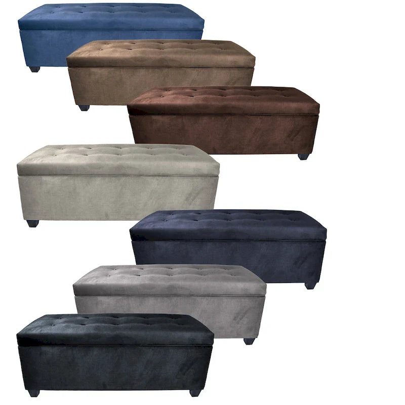 Banc de rangement en lin capitonné Sole Secret Obsession