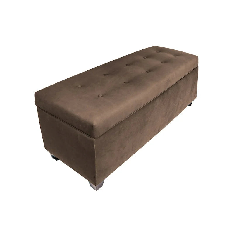 Banc de rangement en lin capitonné Sole Secret Obsession