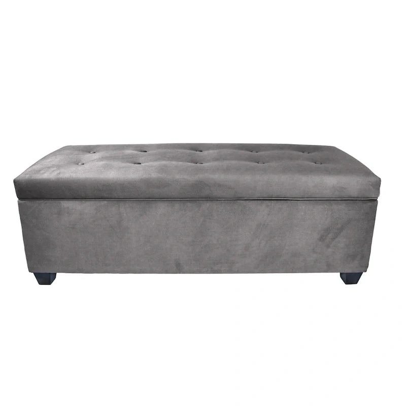 Banc de rangement en lin capitonné Sole Secret Obsession