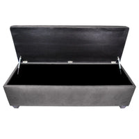 Banc de rangement en lin capitonné Sole Secret Obsession