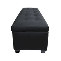Banc de rangement en lin capitonné Sole Secret Obsession