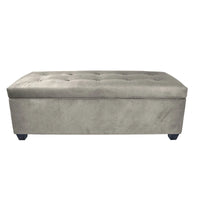 Banc de rangement en lin capitonné Sole Secret Obsession