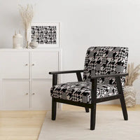 Chaise d'appoint classique de style écossais pied-de-poule au design art, style mi-siècle, fauteuil