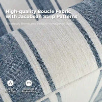 Pancy - Fauteuil pivotant traditionnel à motif rayé jacobéen, lot de 2 par HULALA HOME
