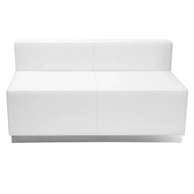 Configuration d'accueil modulable 6 pièces en LeatherSoft avec dossier et assise tendus