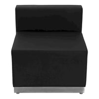 Configuration d'accueil modulable 6 pièces en LeatherSoft avec dossier et assise tendus