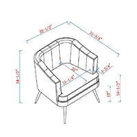 Delicia - Fauteuil d'appoint contemporain tapissé par Furniture of America