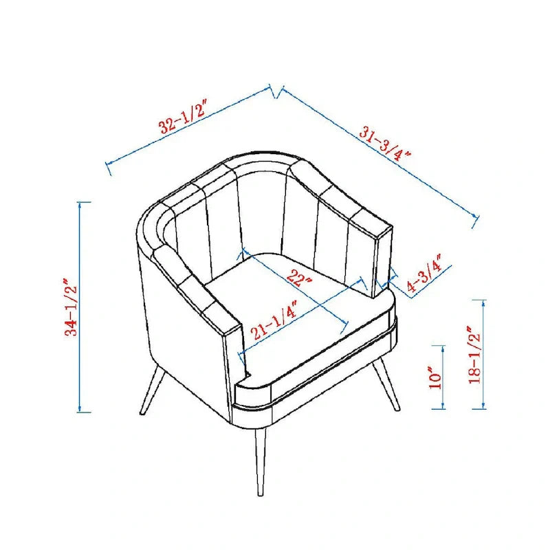 Delicia - Fauteuil d'appoint contemporain tapissé par Furniture of America