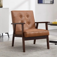 Fauteuil d'appoint en bois pour salon ou chambre