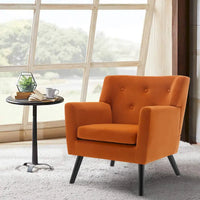 Fauteuil en velours capitonné, lot de 2 - 30,71 H x 28,35 L x 27,56 P