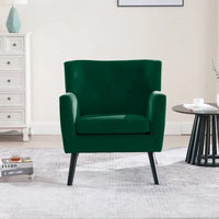 Fauteuil en velours capitonné, lot de 2 - 30,71 H x 28,35 L x 27,56 P