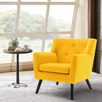 Fauteuil en velours capitonné, lot de 2 - 30,71 H x 28,35 L x 27,56 P