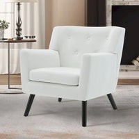 Fauteuil en velours capitonné, lot de 2 - 30,71 H x 28,35 L x 27,56 P