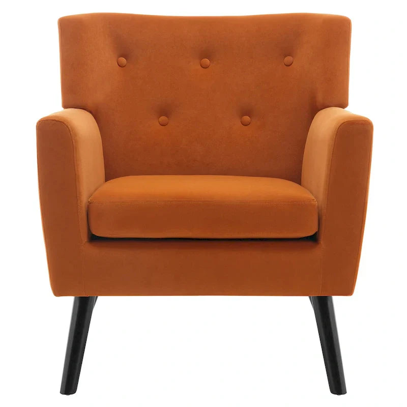 Fauteuil en velours capitonné, lot de 2 - 30,71 H x 28,35 L x 27,56 P