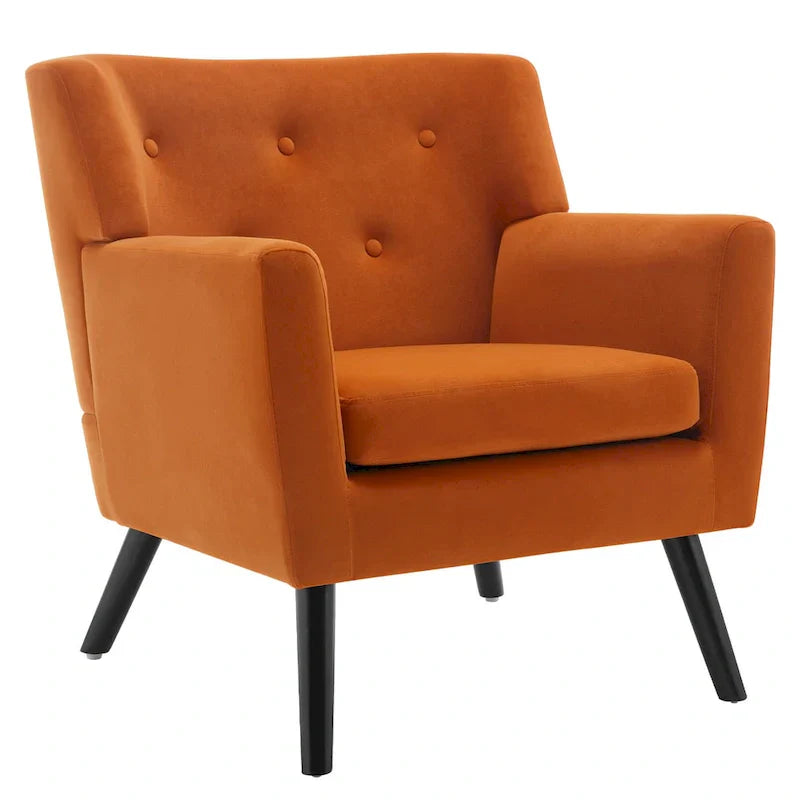 Fauteuil en velours capitonné, lot de 2 - 30,71 H x 28,35 L x 27,56 P