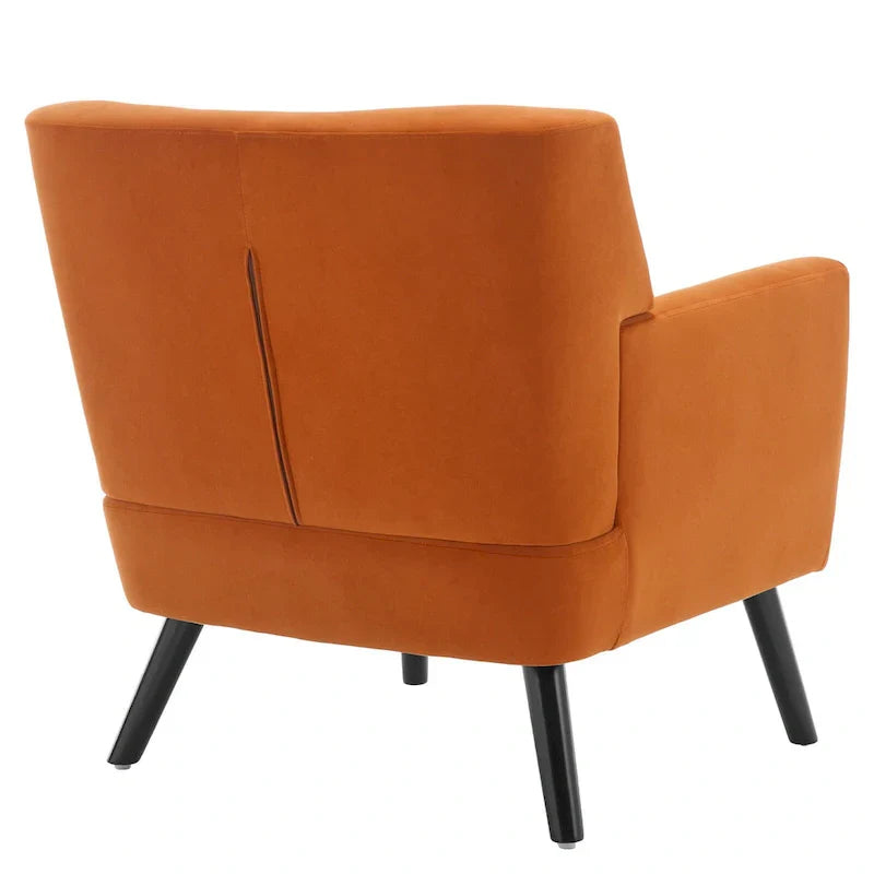 Fauteuil en velours capitonné, lot de 2 - 30,71 H x 28,35 L x 27,56 P