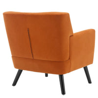 Fauteuil en velours capitonné, lot de 2 - 30,71 H x 28,35 L x 27,56 P