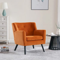 Fauteuil en velours capitonné, lot de 2 - 30,71 H x 28,35 L x 27,56 P