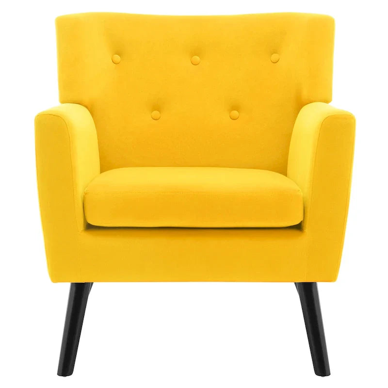 Fauteuil en velours capitonné, lot de 2 - 30,71 H x 28,35 L x 27,56 P