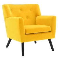 Fauteuil en velours capitonné, lot de 2 - 30,71 H x 28,35 L x 27,56 P