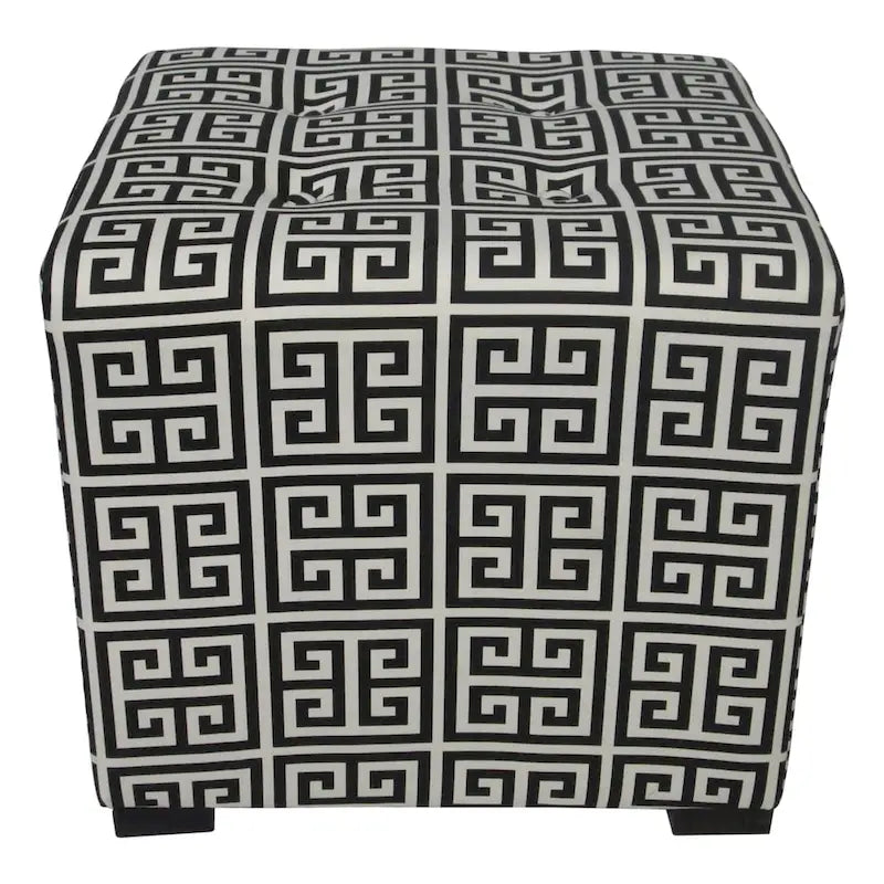 Pouf carré capitonné 4 boutons Merton Towers