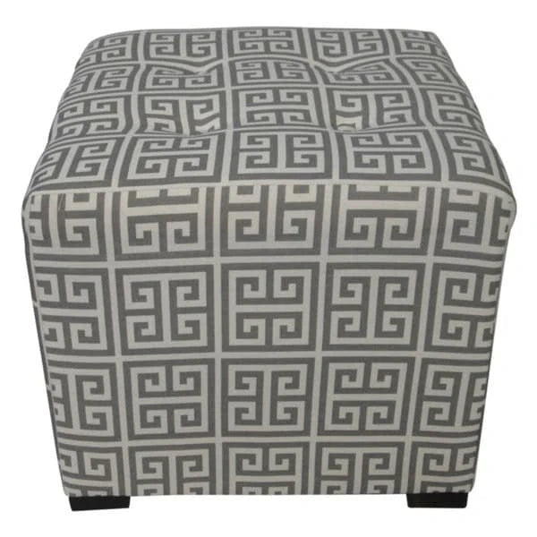 Pouf carré capitonné 4 boutons Merton Towers