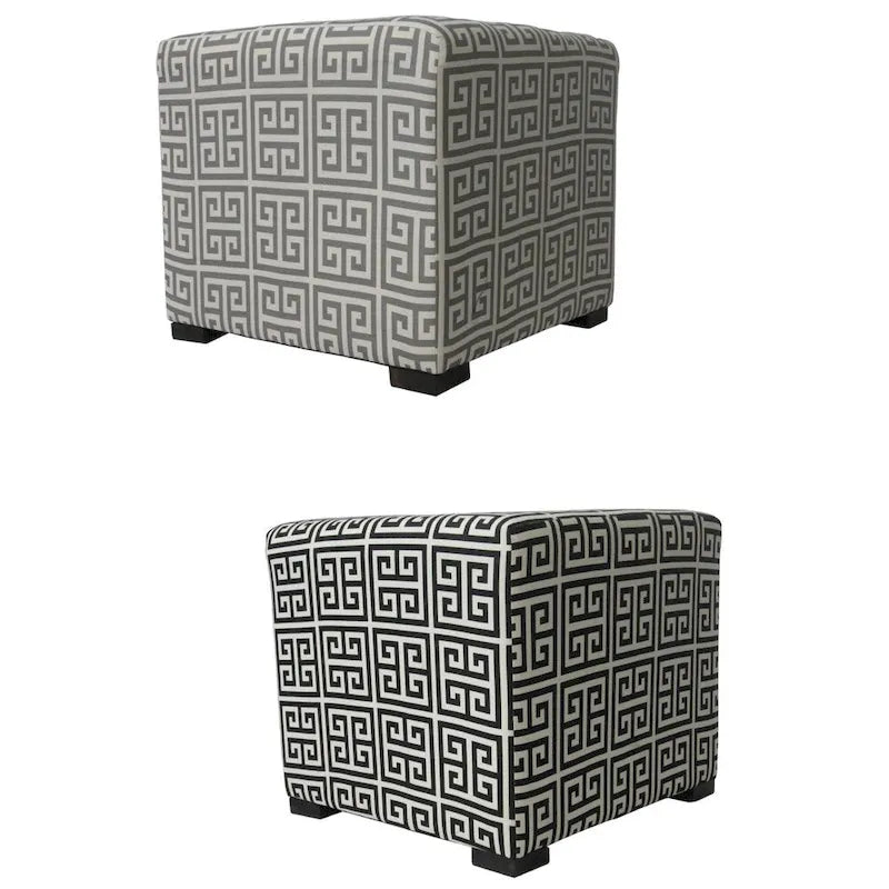 Pouf carré capitonné 4 boutons Merton Towers