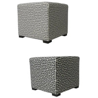 Pouf carré capitonné 4 boutons Merton Towers