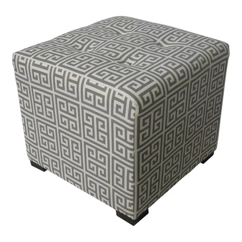 Pouf carré capitonné 4 boutons Merton Towers