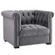 Fauteuil en velours haute performance