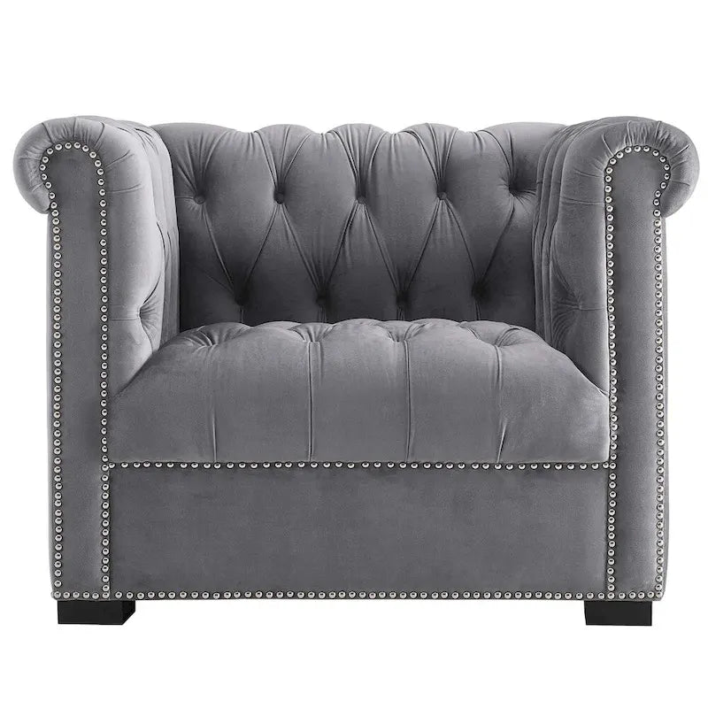 Fauteuil en velours haute performance