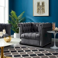 Fauteuil en velours haute performance