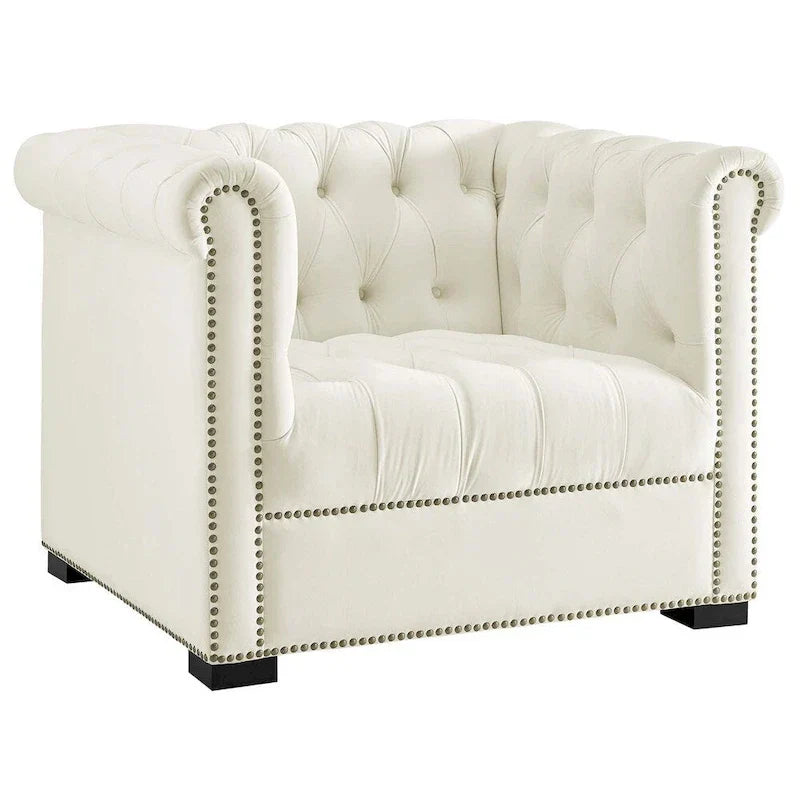 Fauteuil en velours haute performance