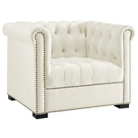Fauteuil en velours haute performance