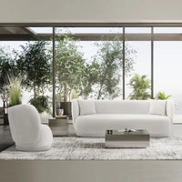 Manhattan Comfort Ensemble canapé Siri contemporain et fauteuil d'appoint avec coussins