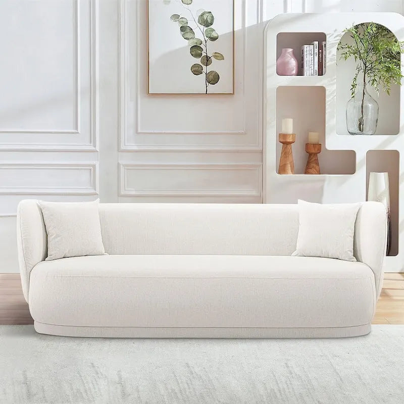 Manhattan Comfort Ensemble canapé Siri contemporain et fauteuil d'appoint avec coussins