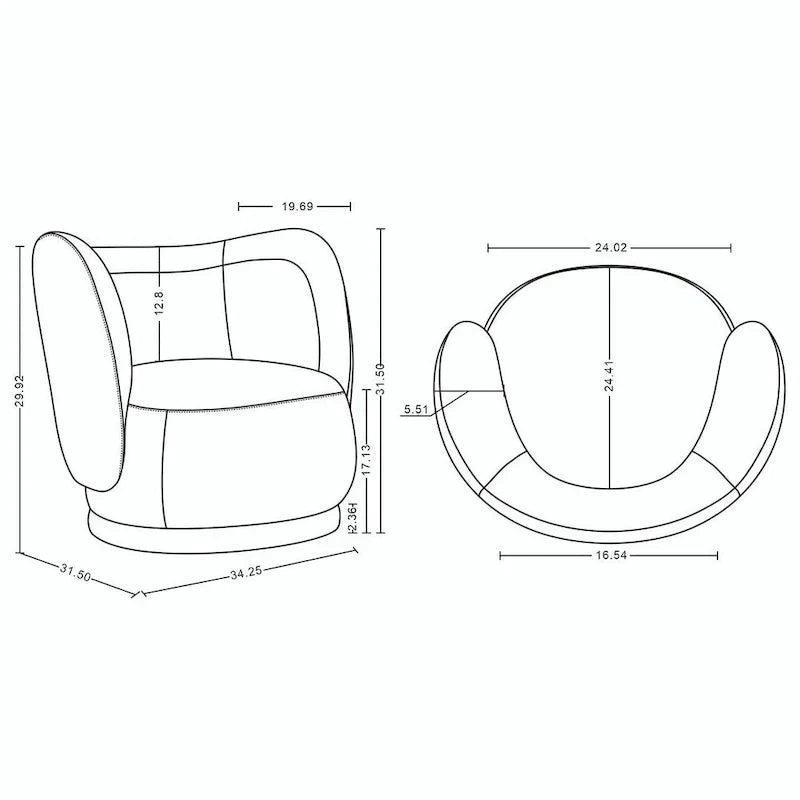 Manhattan Comfort Ensemble canapé Siri contemporain et fauteuil d'appoint avec coussins