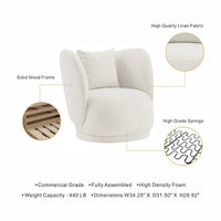 Manhattan Comfort Ensemble canapé Siri contemporain et fauteuil d'appoint avec coussins