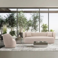 Manhattan Comfort Ensemble canapé Siri contemporain et fauteuil d'appoint avec coussins