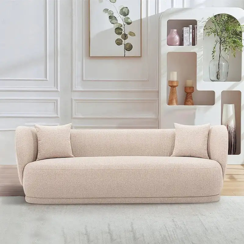 Manhattan Comfort Ensemble canapé Siri contemporain et fauteuil d'appoint avec coussins