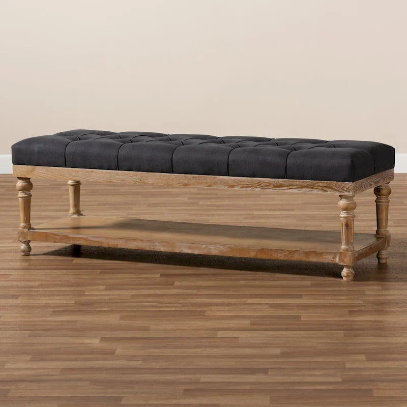 Banc de rangement moderne et rustique The Gray Barn Windy Ridge