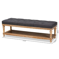Banc de rangement moderne et rustique The Gray Barn Windy Ridge