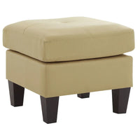 Petit pouf carré en similicuir
